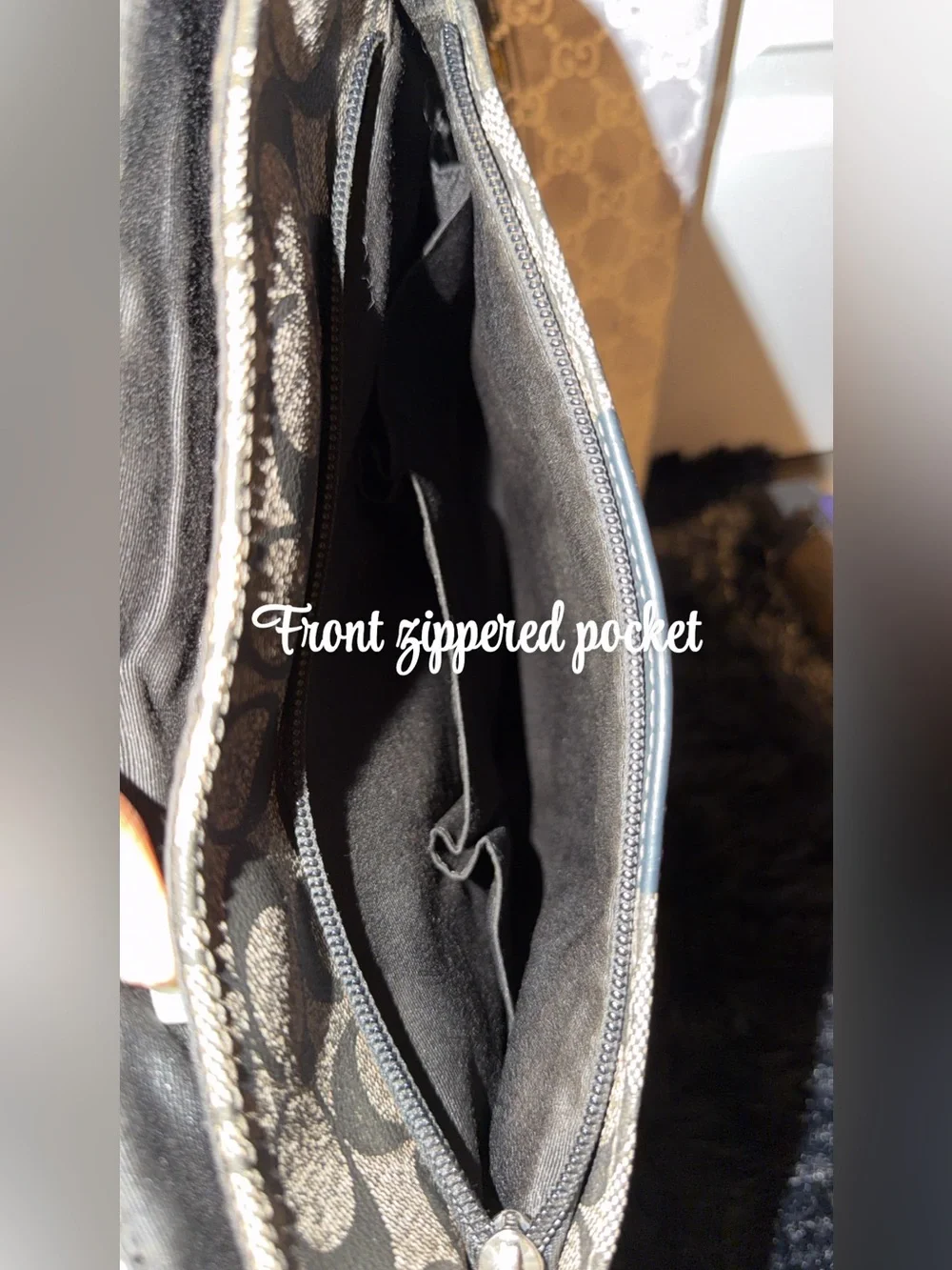 Coach Heritage Stripe Map Bag